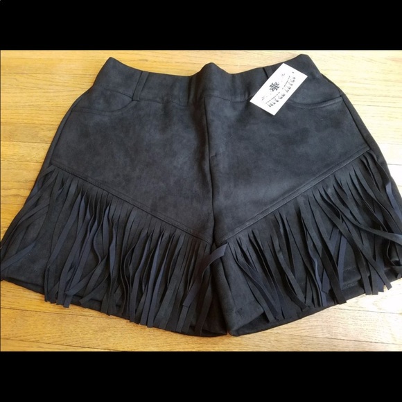 crazy train Pants - Crazy train fringe black shorts. Brand new.